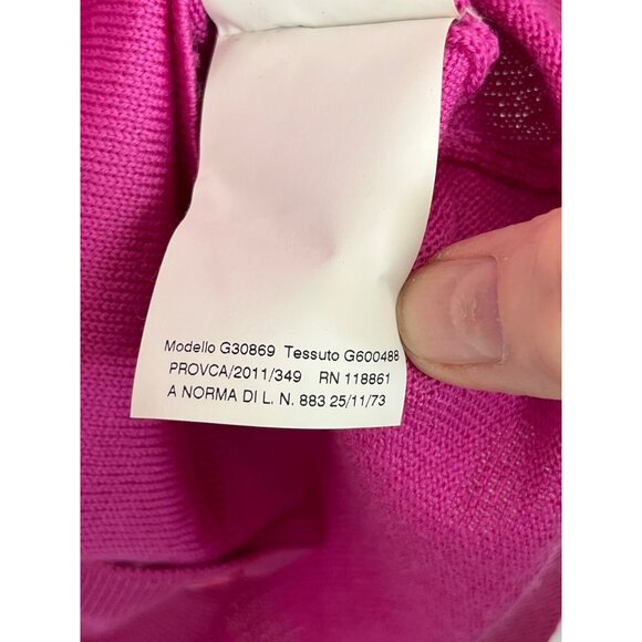 Versace Collection‎ Wool Pink Button Front Knit Cardigan Back Braid Detail 40 - Picture 7 of 15